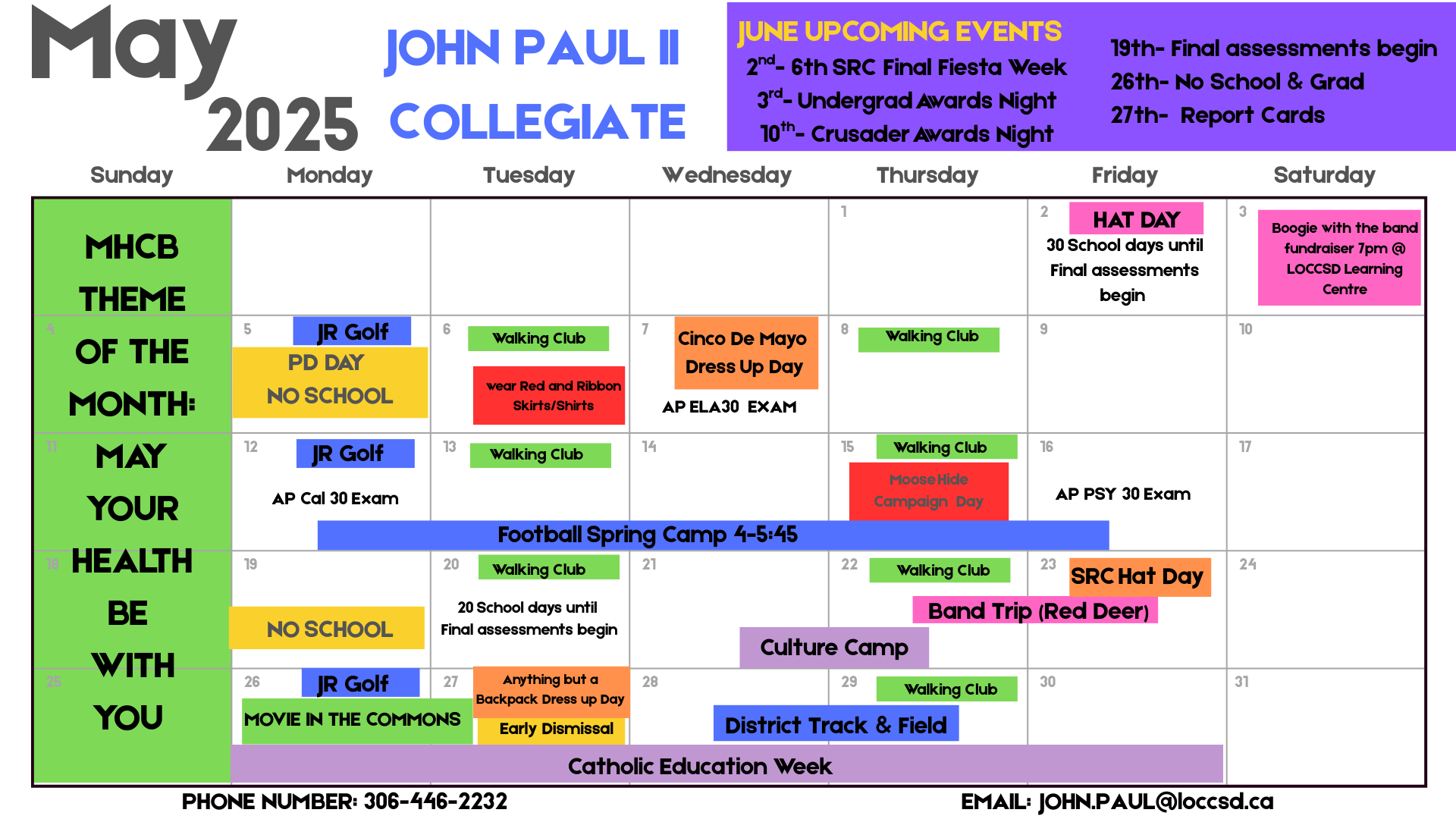 MAY Events Calendar