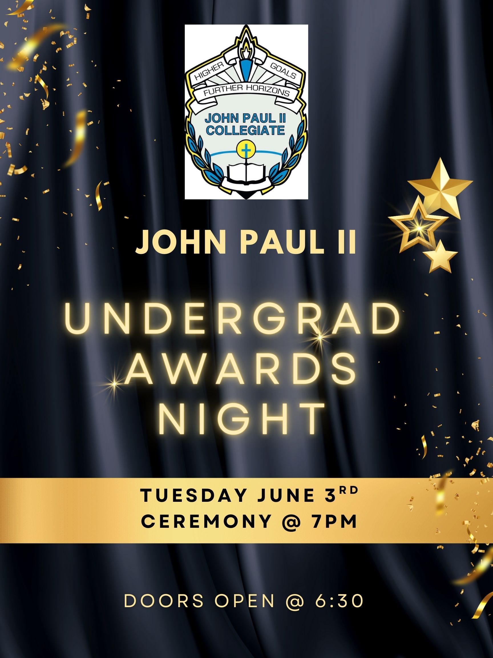 Undergrad Awards Night Tuesday June 3rd @7pm